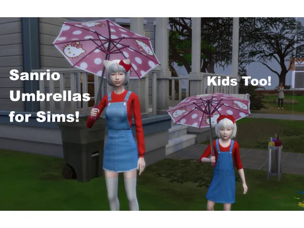 Maxis Match Sanrio Umbrellas for Sims by blueHuntress - The Sims 4 Custom Content