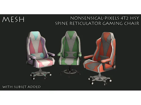 4t2 Highschool Years Spine Reticulator Gaming Chair - The Sims 2 Custom Content