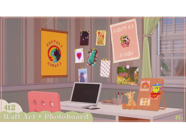 4t2 wall art photoboard rcs by aoifae iconic posters by plutosims - The Sims 2 Custom Content