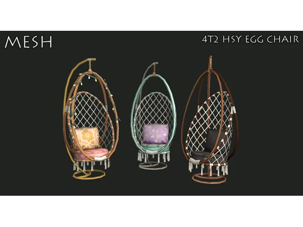 4t2 Highschool Years Egg chair - The Sims 2 Custom Content