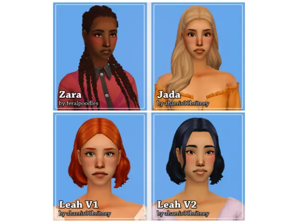 4t2 Female Hair Conversions - The Sims 2 Custom Content