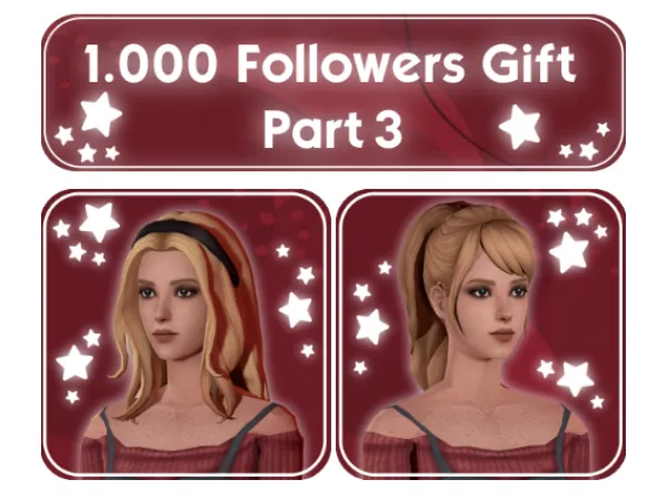 1000 Followers Gift Part 3 Mini Clay Hair Pack - The Sims 2 Custom Content