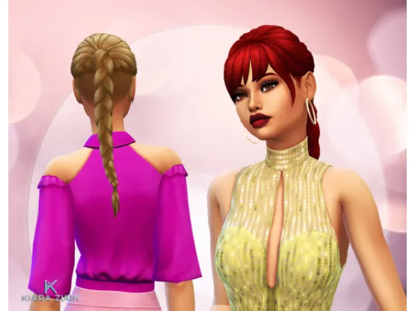 Maxis Match Undercut Braid - The Sims 4 Custom Content