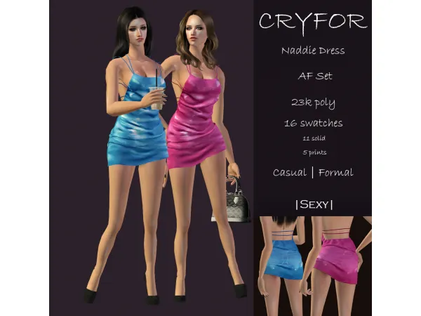 CRYFOR Naddie Dress - The Sims 2 Custom Content