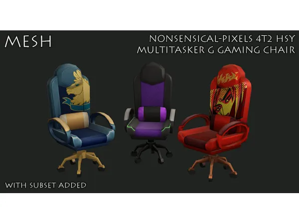 4t2 Highschool Years Multitasker G Gaming Chair - The Sims 2 Custom Content
