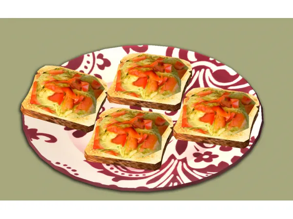 Avocado Toast Food for - The Sims 2 Custom Content