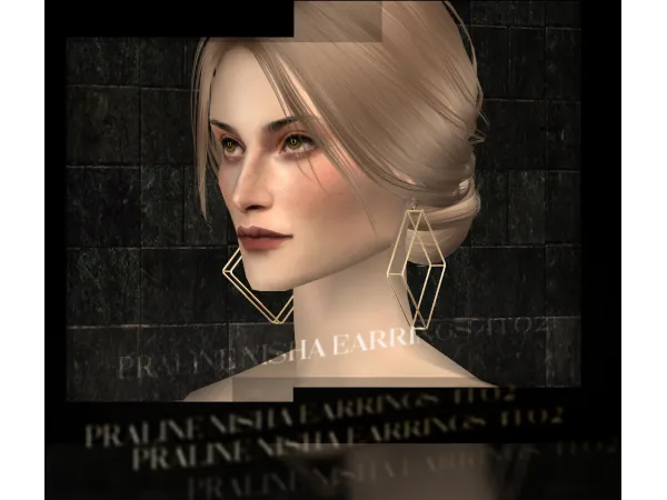 Pralines Nisha earrings 4to2 - The Sims 2 Custom Content