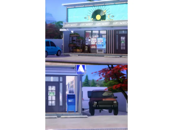 Maxis Match LOT DOWNLOAD Summer Lane Vinyl - The Sims 4 Custom Content