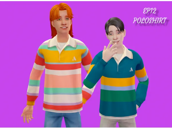 EP12PoloShirt and EP12ShirtsLayered - The Sims 2 Custom Content