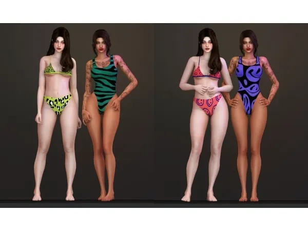 Alpha swimsuit set - The Sims 4 Custom Content