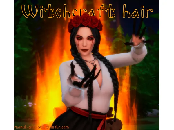 Maxis Match WITCHCRAFT HAIR - The Sims 4 Custom Content