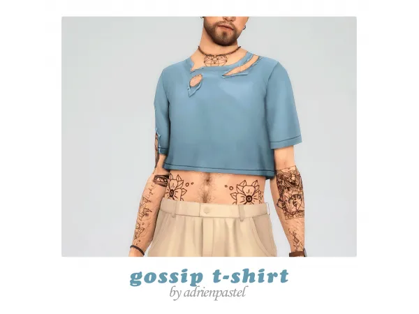 Maxis Match Gossip Cropped T Shirt - The Sims 4 Custom Content