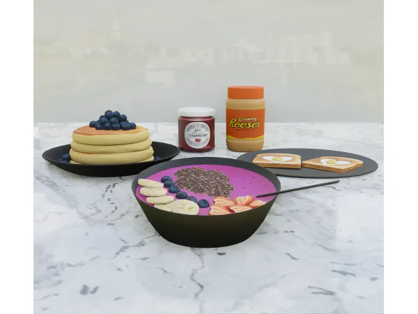 Mix breakfast foods - The Sims 4 Custom Content