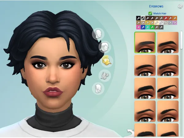 Maxis Match EP12 EGirl Eyebrows Fix by CarolB89 - The Sims 4 Custom Content