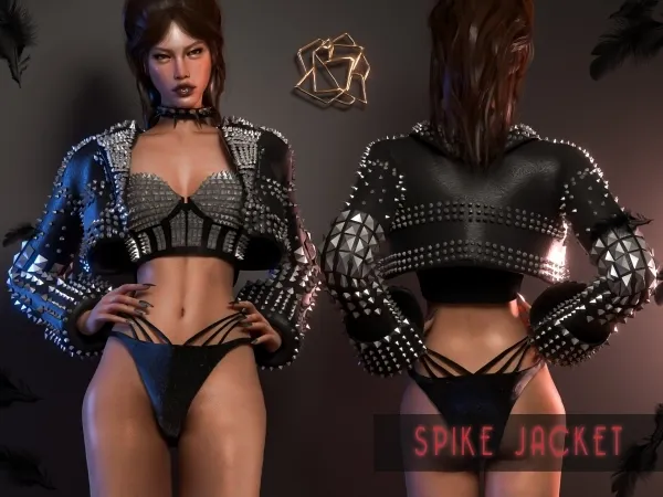 Alpha Spike Jacket BRsims - The Sims 4 Custom Content