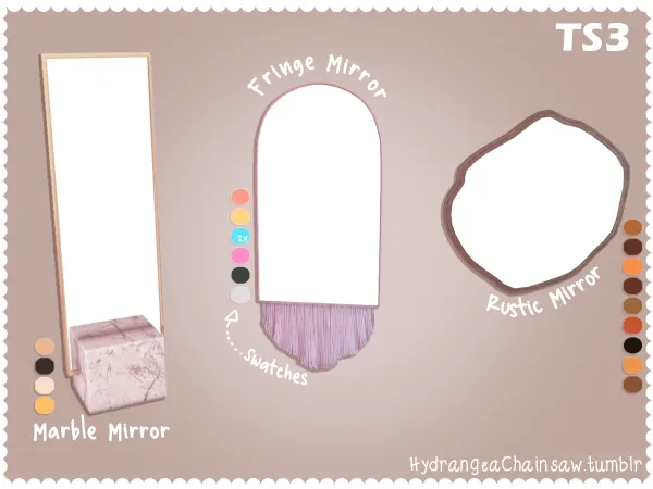 Floor Wall Mirrors - The Sims 3 Custom Content