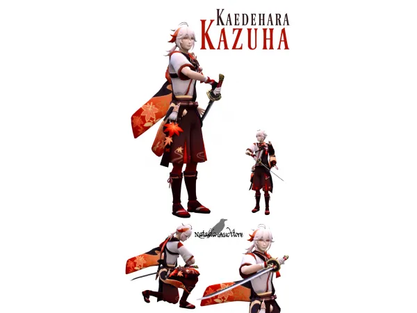 Alpha Kazuha Auditore by Natalia - The Sims 4 Custom Content