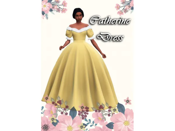 Mix Catherine Dress by SimsToMaggie - The Sims 4 Custom Content