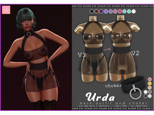Urda Mesh Outfit & Choker