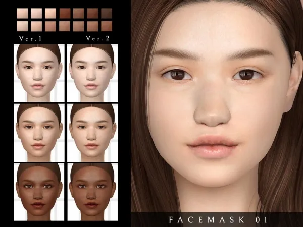 Alpha Facemask 01 by Lutessasims - The Sims 4 Custom Content