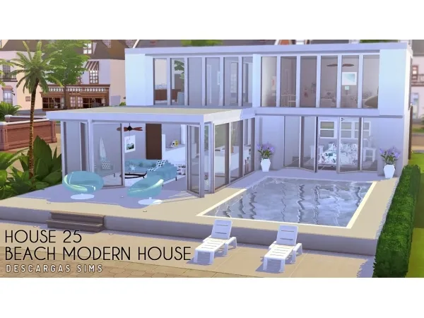 Alpha BEACH MODERN HOUSE - The Sims 4 Custom Content