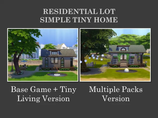 Maxis Match Residential Simple Tiny Home by Teknikah - The Sims 4 Custom Content