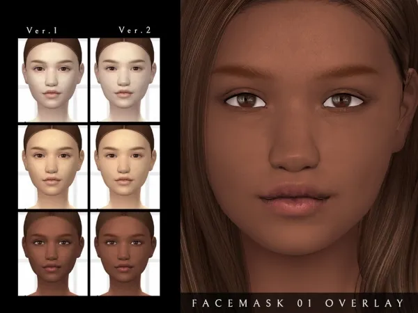 Alpha Facemask 01 Overlay - The Sims 4 Custom Content