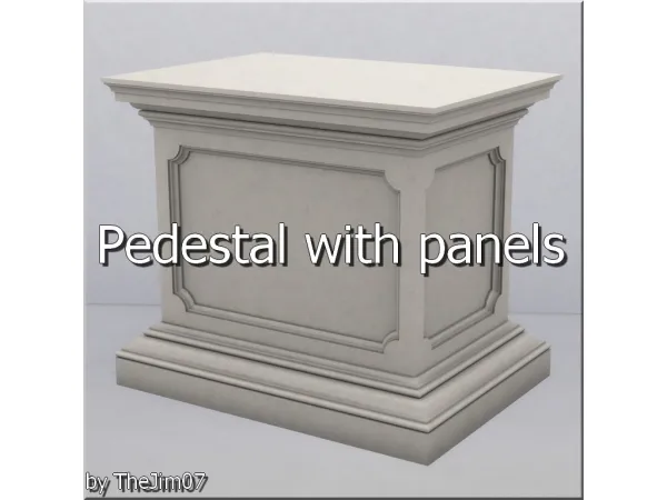 Mix Pedestal with panels by TheJim07 - The Sims 4 Custom Content