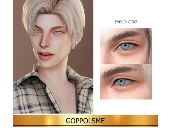 Alpha GPME GOLD Eyelid 02 by GoppolsMe - The Sims 4 Custom Content