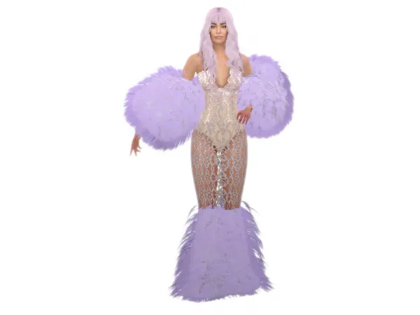 Alpha Kylie Met Dress by [gramsims] - The Sims 4 Custom Content