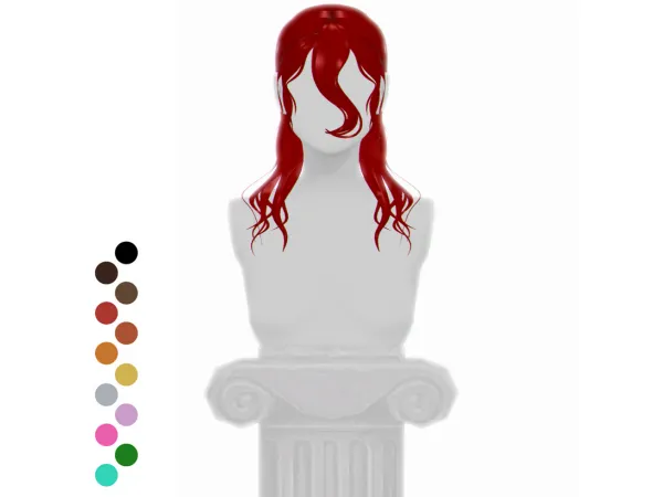 Alpha Aquaria Hair by [gramsims] - The Sims 4 Custom Content