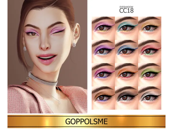 Alpha GPME GOLD Eyeshadow 18 by GoppolsMe - The Sims 4 Custom Content