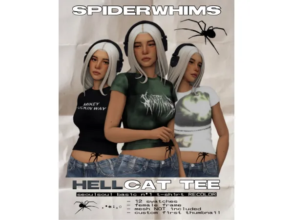Maxis Match hellcat tee by spiderwhims - The Sims 4 Custom Content