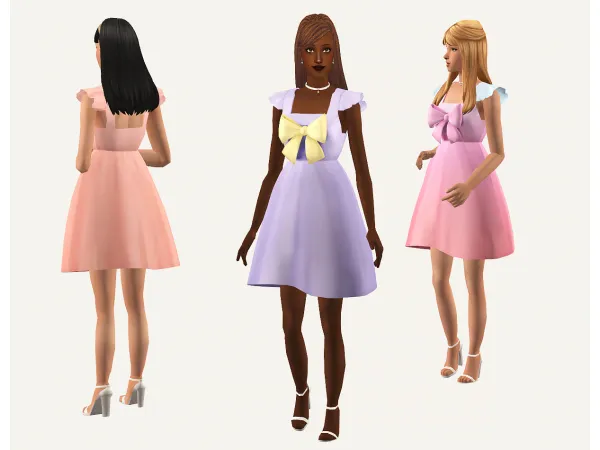Bow Dress - The Sims 2 Custom Content