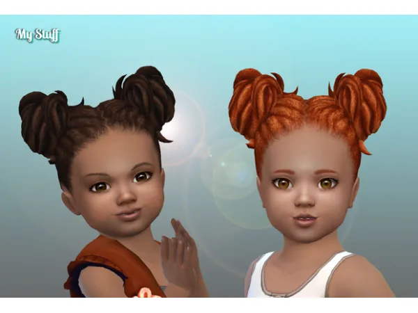 Maxis Match Buns Dreads for Toddlers by simsfinds - The Sims 4 Custom Content