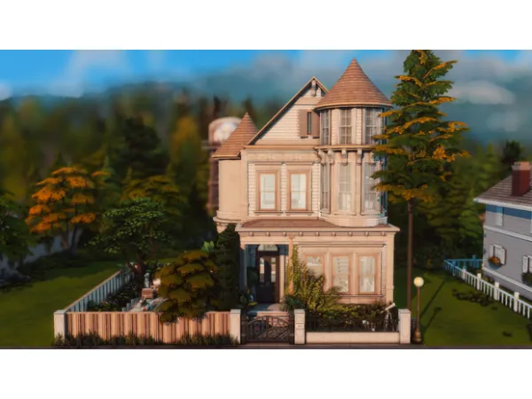 Maxis Match Alamo Square Townhouse by honeybella - The Sims 4 Custom Content