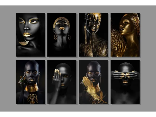 Alpha These are Posters gold and black - The Sims 4 Custom Content