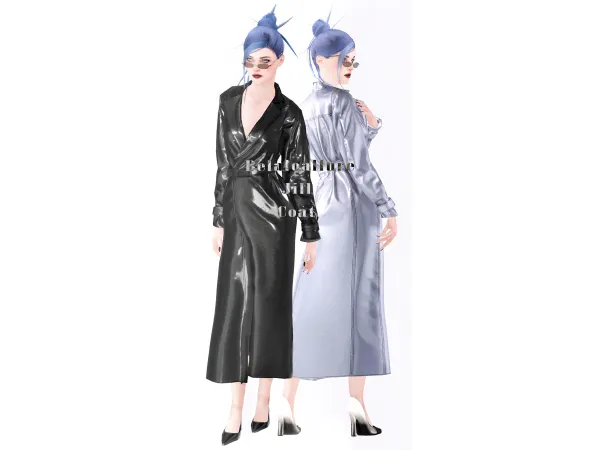 Belaloallure Jill Coat Glossy - The Sims 3 Custom Content