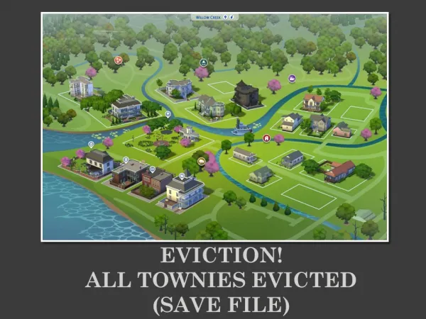 Maxis Match Eviction Save File (All Townies Evicted) by Teknikah - The Sims 4 Custom Content