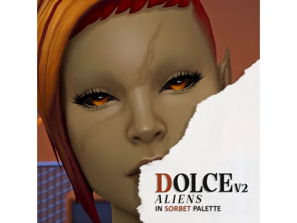 Maxis Match DOLCE V2 ALIENS SORBET PALETTE by Wrixie - The Sims 4 Custom Content