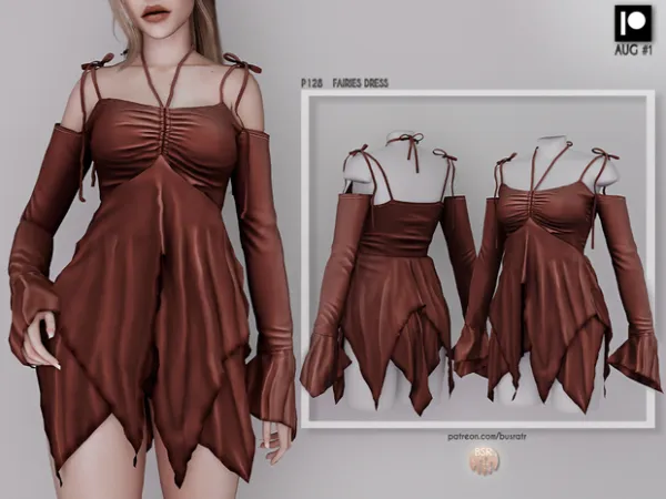 Alpha FAIRIES DRESS P128 tr by busra - The Sims 4 Custom Content