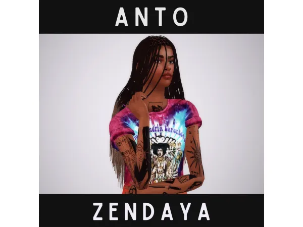 Anto Zendaya Hairstyle - The Sims 3 Custom Content