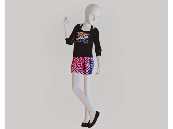 Alpha Designer outfit for girls by littletodds - The Sims 4 Custom Content