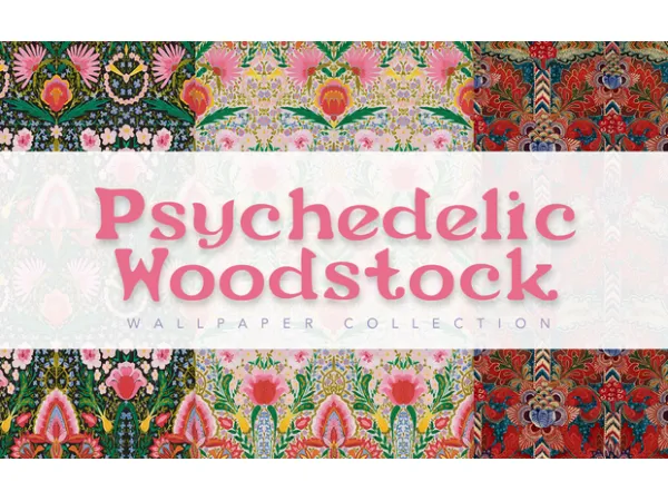 Alpha Psychedelic Woodstock Wallpaper by simsfinds - The Sims 4 Custom Content