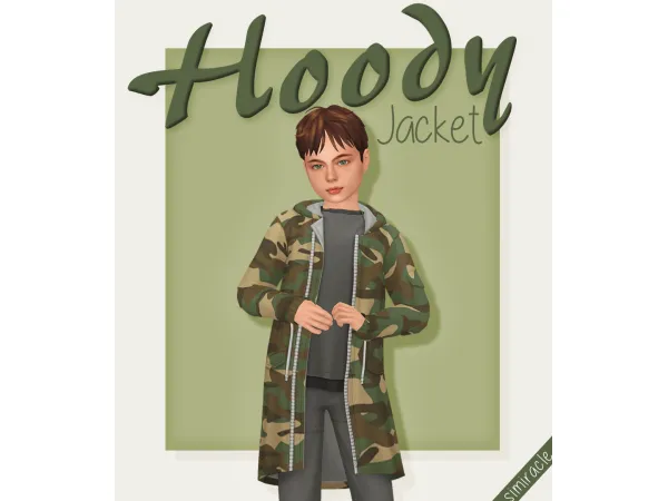 Maxis Match Hoody Jacket Kids Version - The Sims 4 Custom Content