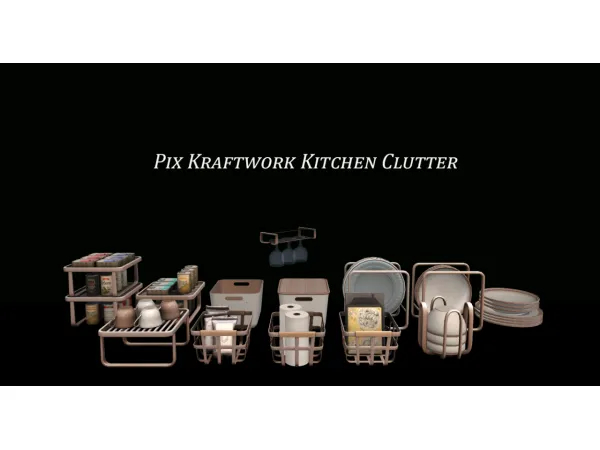 Pix Kraftwork Kitchen Clutter - The Sims 2 Custom Content