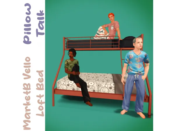 sims4kkbs MarketB Vello Loft Bed - The Sims 2 Custom Content
