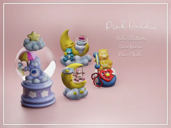 Alpha Care Bears Clutter by Pink Baddie - The Sims 4 Custom Content