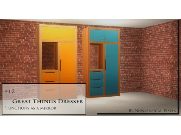 4t2 great things dresser as a mirror - The Sims 2 Custom Content