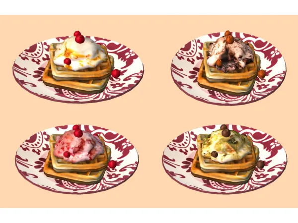 Waffles Food for - The Sims 2 Custom Content